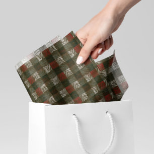 Plaid van dennennaald tissuepapier