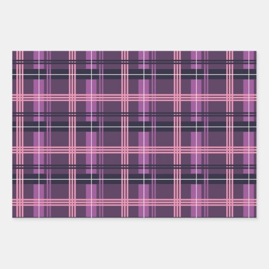 Plaid Verpakkend Document Vlak Blad (Gemengde Reek Inpakpapier Vel (Voorkant)