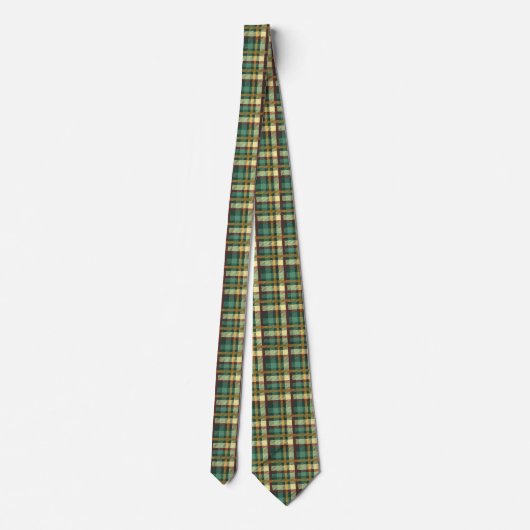 Plaid vert Cravate homme (Dos)