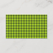 Plaid vert de Kelly, carte de visite grunge de (Dos)