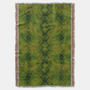 plaid vert moussu 001 Couverture de jet