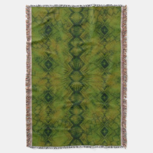 plaid vert moussu 001 Couverture de jet (devant Vertical)