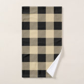 Plaid vintage Tan et Buffalo noir (Serviette à main)
