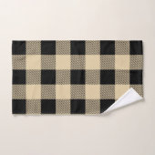 Plaid vintage Tan et Buffalo noir (Serviette à main)