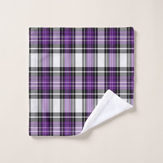 Plaid Violet Et Noir (Gant de toilette)