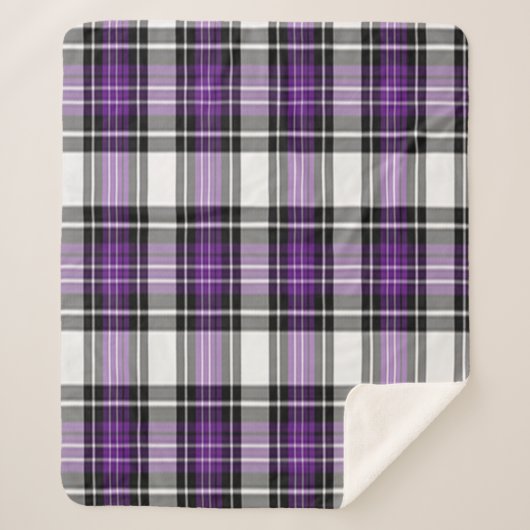 Plaid Violet Et Noir (Devant)
