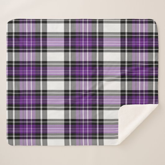 Plaid Violet Et Noir (Devant (Horizontal))