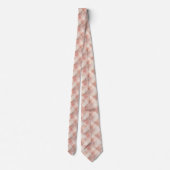 Plaid Weave Peach Pink Spring Stropdas (Achterkant)