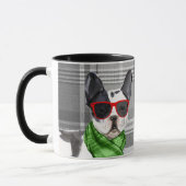 Plaid with the Boston Terrier Christmas Dog Mug (Gauche)