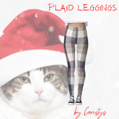 Plaid Zwart, Bruin, Ivoor Leggings