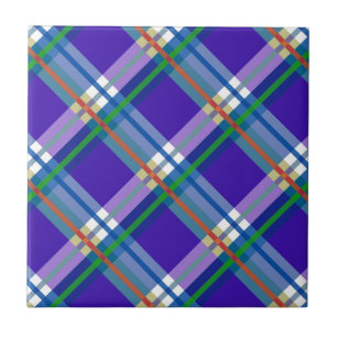 Plaids, cheques, tartans blauw tegeltje