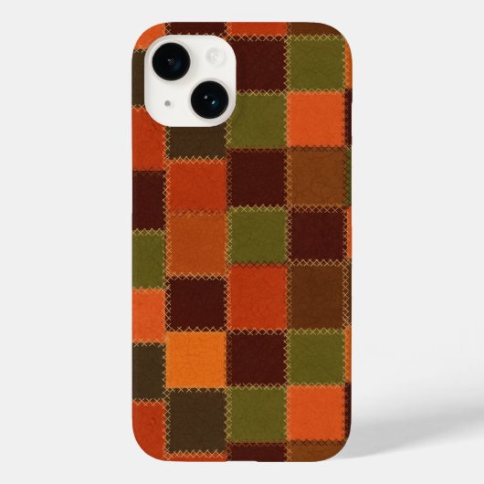 Plaids-geruite namaak patchwork Case-Mate iPhone case (Achterkant)