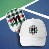 Plaids Preppy Kleuren Aangepaste Monogram Trucker Pet
