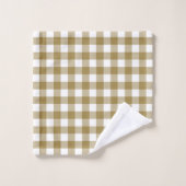 Plaids Tampon et Blanc Buffle en Or (Gant de toilette)
