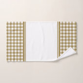 Plaids Tampon et Blanc Buffle en Or (Serviette à main)