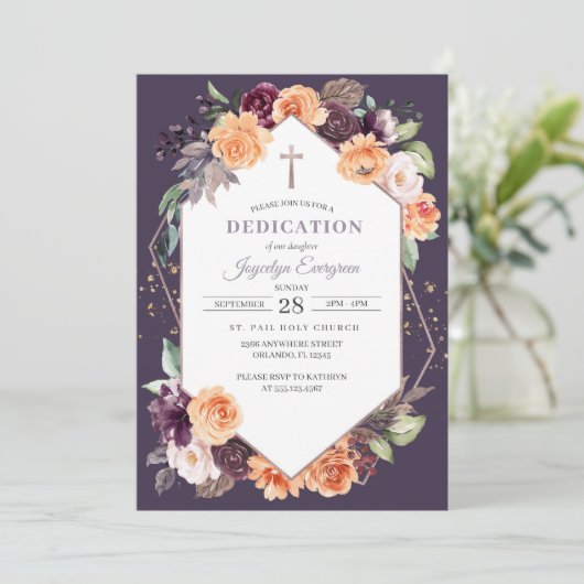 Plaie pourpre Flore Chute Dedication Invitation (Debout devant)