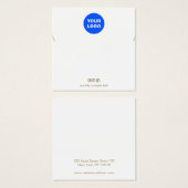 Plain Ajouter Votre Logo Collier Bracelet Carte d' (Devant & derrière)