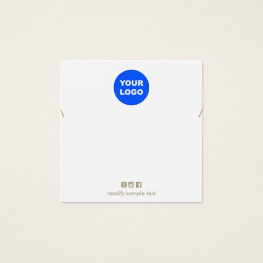 Plain Ajouter Votre Logo Collier Bracelet Carte d' (Devant)