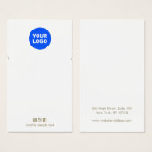 Plain Ajouter Votre Logo Collier Bracelet Carte d' (Devant & derrière)