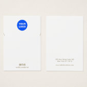 Plain Ajouter Votre Logo Collier Bracelet Carte d' (Devant & derrière)