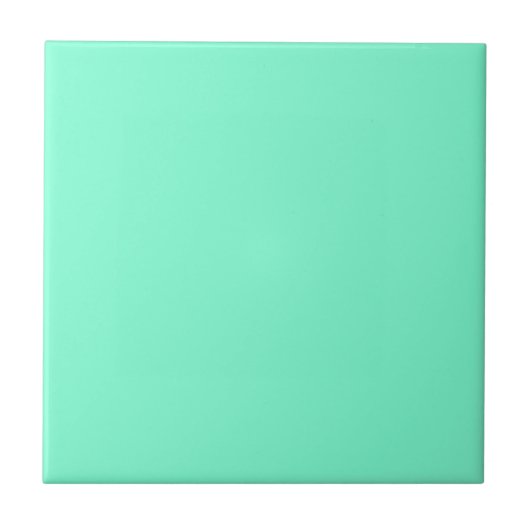 Plain Aqua Blue Solid Color Tegel Tegeltje (Voorkant)