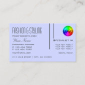 Plain Baby Blue met Logo Professional Simple Visitekaartje (Achterkant)