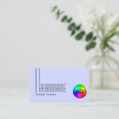 Plain Baby Blue met Logo Professional Simple Visitekaartje (Staand voorkant)