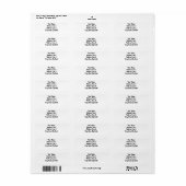 Plain Basic Adresetiketten, krullen op sommige let Etiket (Full Sheet)