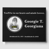 Plain & Basic Memorial Guest Book Gastenboek (Voorkant)