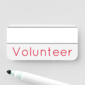 Plain, Basic-naam "vrijwilliger" Naamplaatje (In situ)