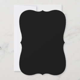 Plain Black Bracket Edges Blank Wedding Kaart