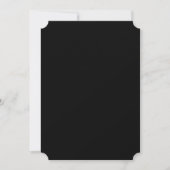 Plain Black Ticket Corner Blank Wedding Kaart (Voorkant)
