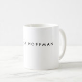 Plain Black White Professional-minimalistische naa Koffiemok (Voorkant rechts)