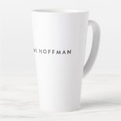 Plain Black White Professional-minimalistische naa Latte Mok (Rechterhoek)