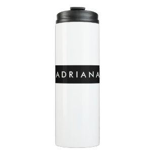 Plain Black White Professional-minimalistische naa Thermosbeker