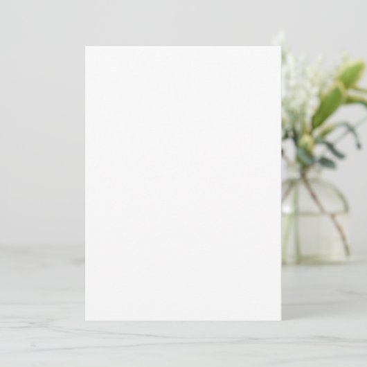 Plain Blank Witte Verjaardag Party Uitnodiging (Staand voorkant)