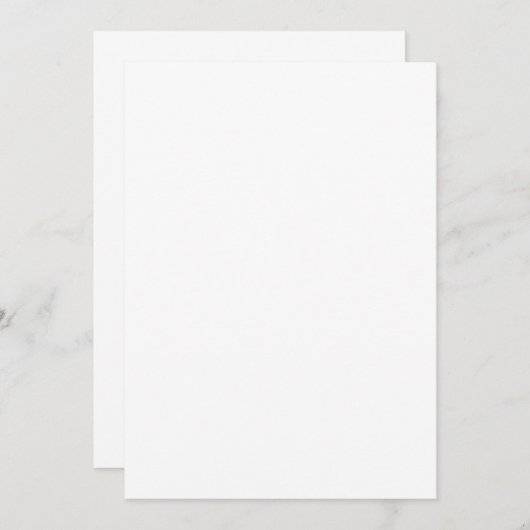Plain Blank Witte Verjaardag Party Uitnodiging (Voorkant / Achterkant)