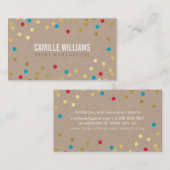 PLAIN BOLD MINIMAL confetti goud rood blauw kraft Visitekaartje (Voorkant / Achterkant)