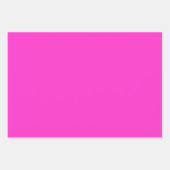 Plain Bonbon Fuchsia Dazzle Roze tinten 3 tinten Inpakpapier Vel (Voorkant 3)