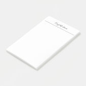Plain Calligraphy Stylish Chic Your Name Edit Post-it® Notes (Schuin)
