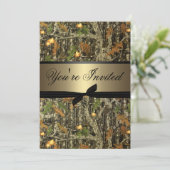 Plain Camo Wedding Invitation Kaart (Staand voorkant)