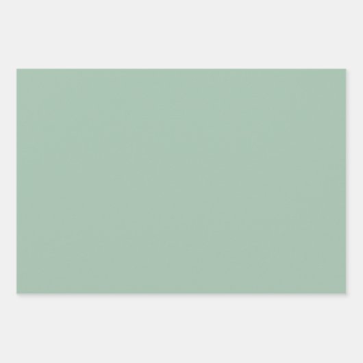 Plain Celadon Apple Cambridge Groene tinten 3 tint Inpakpapier Vel (Voorkant 3)