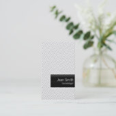 Plain Chevron Cosmetoloog Visitekaartje (Staand voorkant)