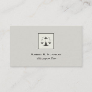 Plain chic Attorney Justice Scale Professional Visitekaartje