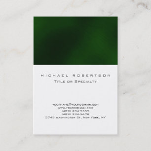 Plain Chic Green White Cute Visitekaartje