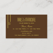 Plain Chocolade Bruin met Monogram Professional Visitekaartje (Achterkant)