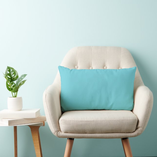 Plain color waterfall aqua blue kussen (Stoel)