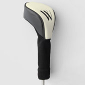 Plain Cream Initiaal Golfheadcover (Schuin)