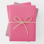 Plain Crimson Puce Strawberry Pink Shades 3 Tones Inpakpapier Vel (In situ)