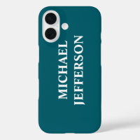 Plain Donker Blauwgroen Kleur Gepersonaliseerde Aa
